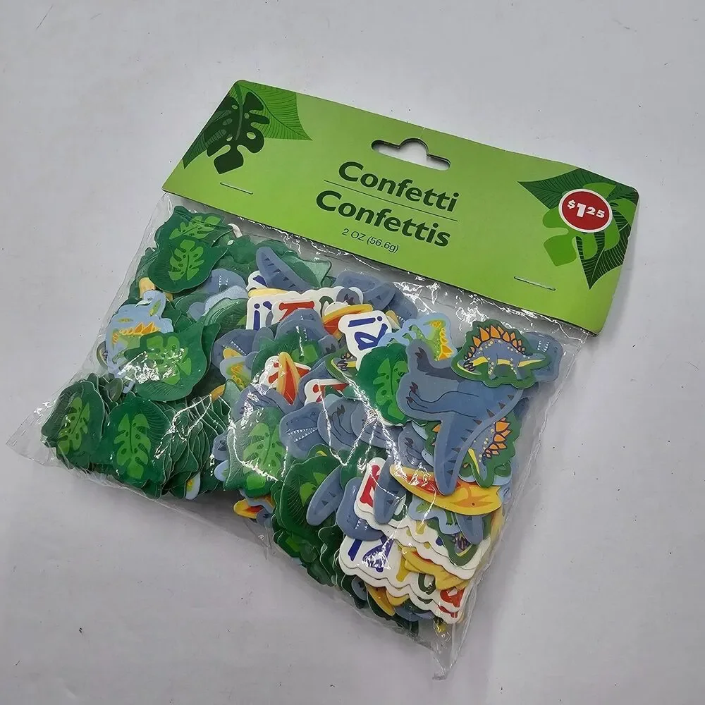 3pk Dinosaur ROAR Rain Forest Animals Confetti Baby Shower Party Decorations NEW